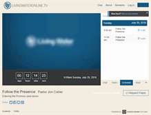 Tablet Screenshot of livingwateronline.tv